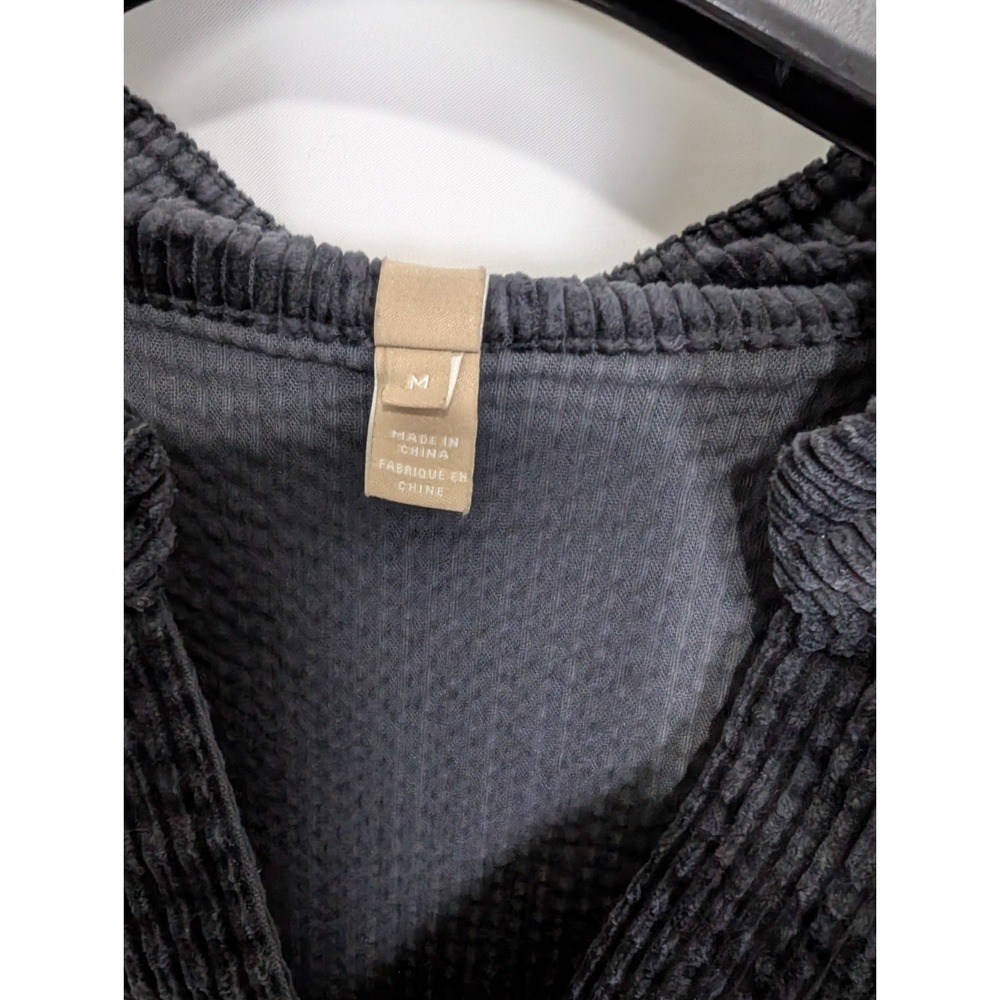 Culture Denmark Charcoal Gray Corduroy V-Neck Sack Dress Medium - 100% Cotton - Picture 12 of 16